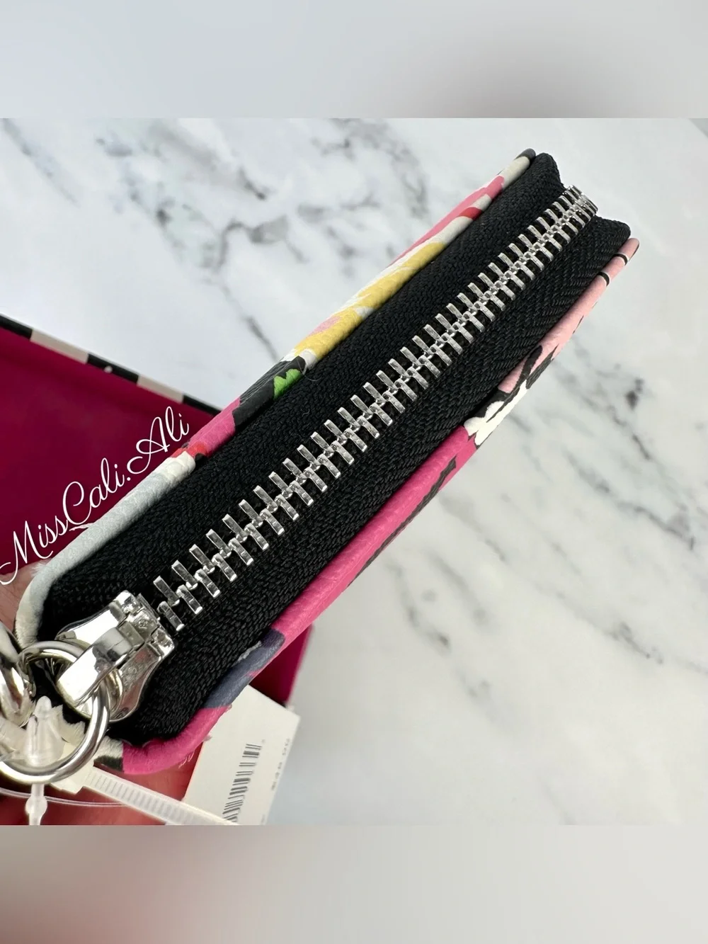 NWT BETSEY JOHNSON Floral Accordion Zip Wallet Wristlet